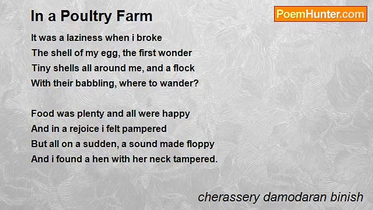 cherassery damodaran binish - In a Poultry Farm