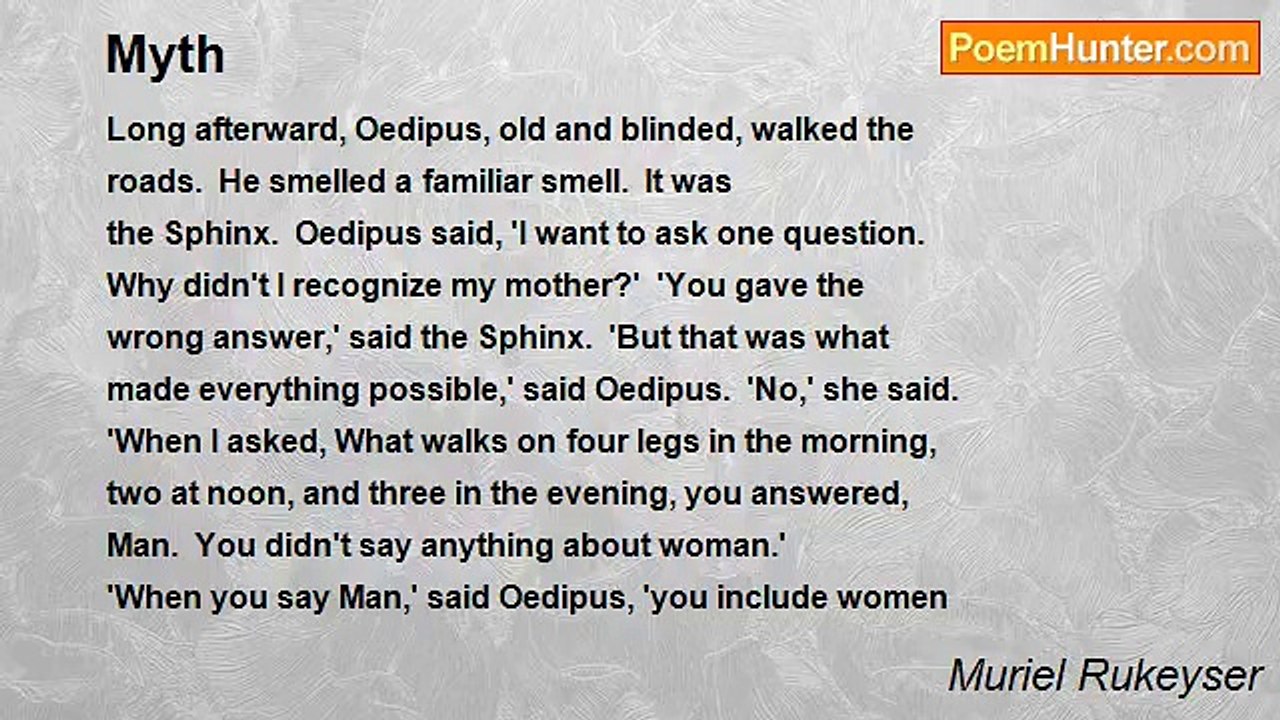 Muriel Rukeyser - Myth