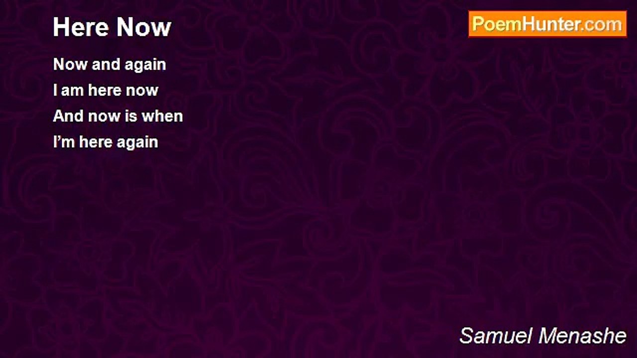 Samuel Menashe - Here Now