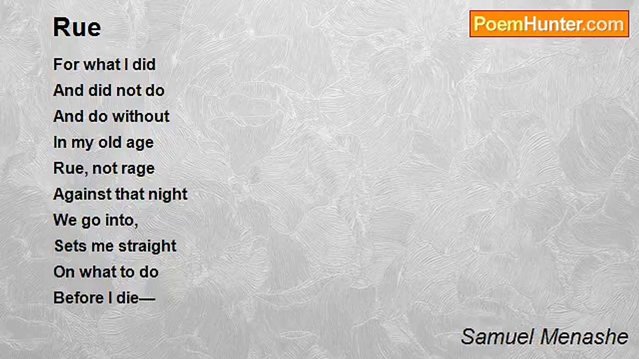 Samuel Menashe - Rue
