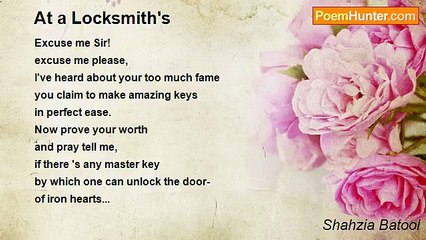 Shahzia Batool - At a Locksmith's