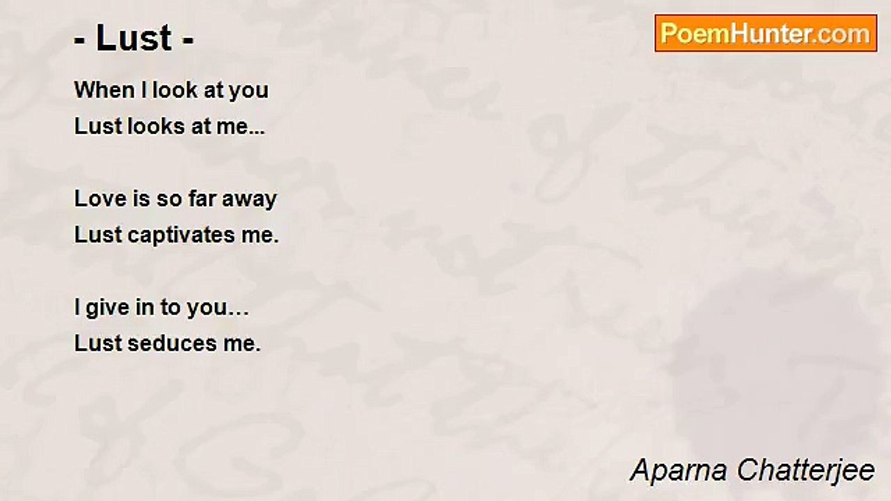 Aparna Chatterjee - - Lust -