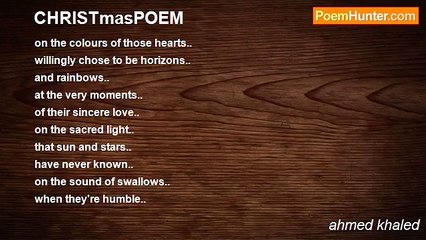 ahmed khaled - CHRISTmasPOEM