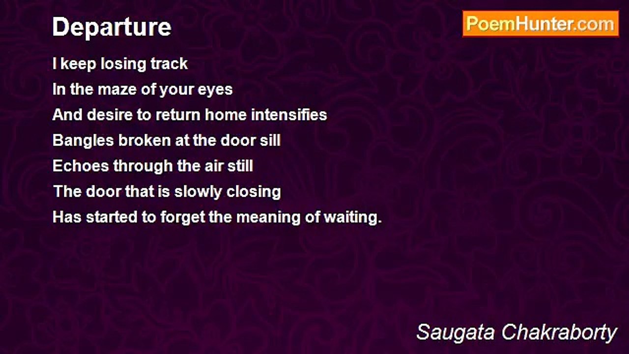 Saugata Chakraborty - Departure