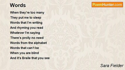 Sara Fielder - Words