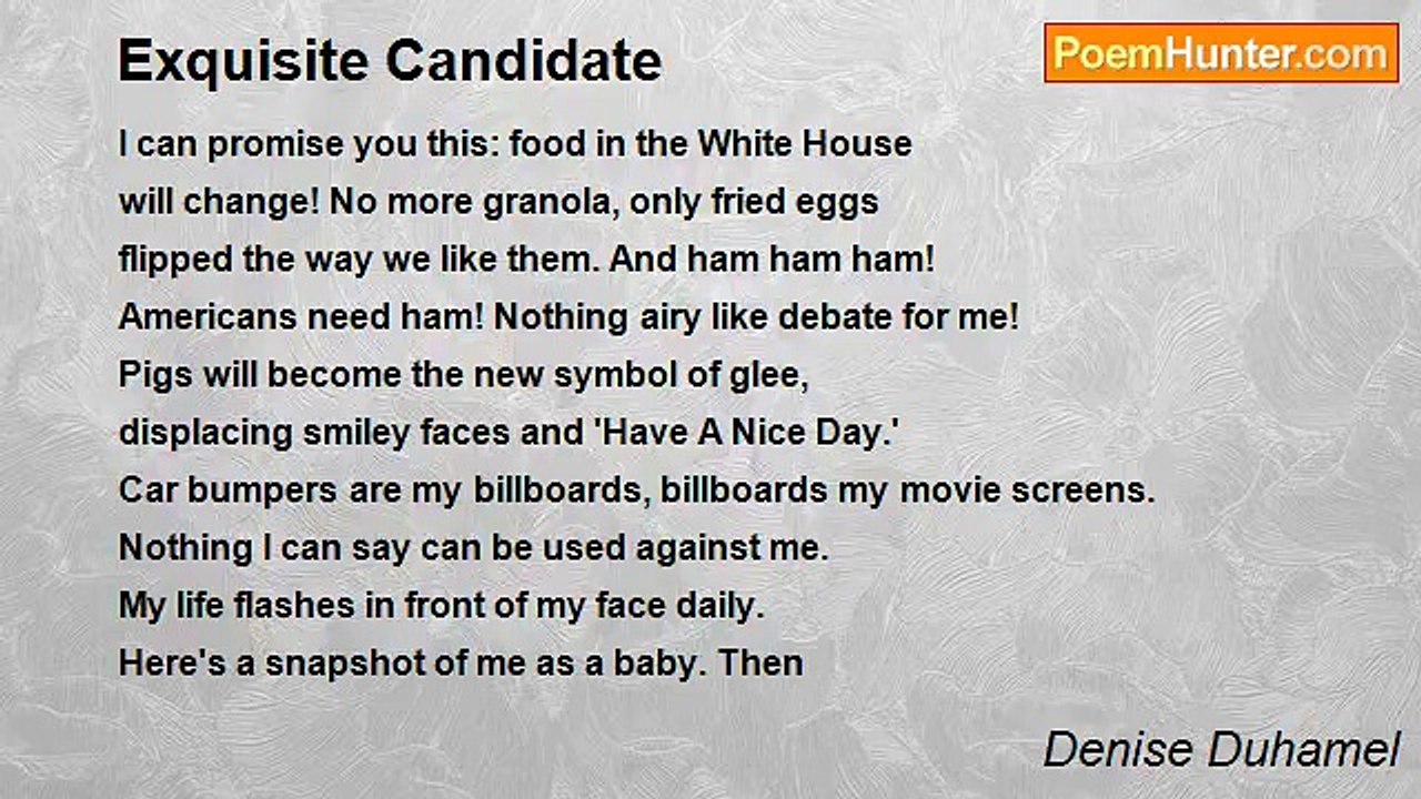 Denise Duhamel - Exquisite Candidate
