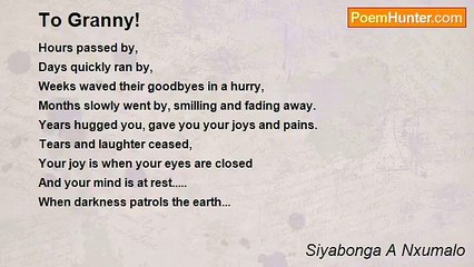 Siyabonga A Nxumalo - To Granny!