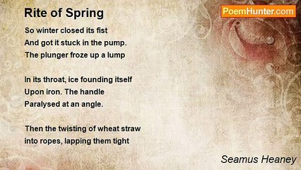 Seamus Heaney - Rite of Spring