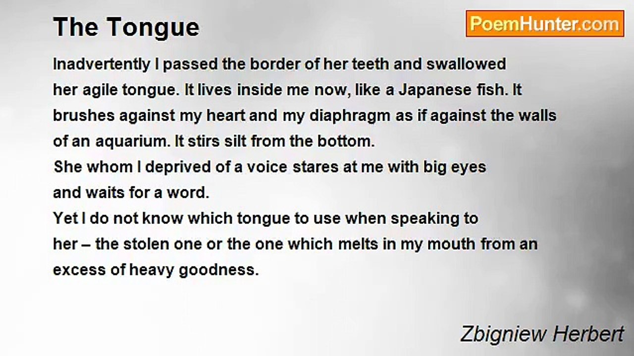 Zbigniew Herbert - The Tongue