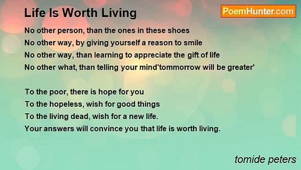 tomide peters - Life Is Worth Living