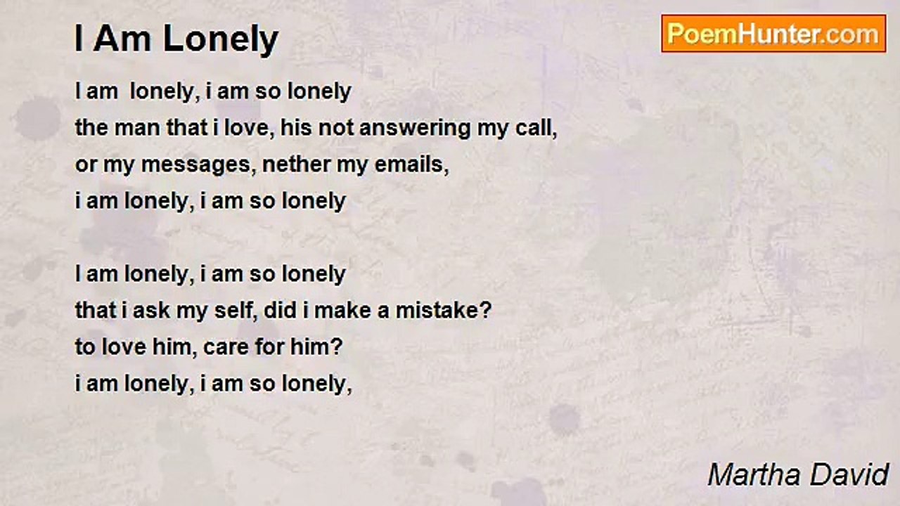 Martha David - I Am Lonely