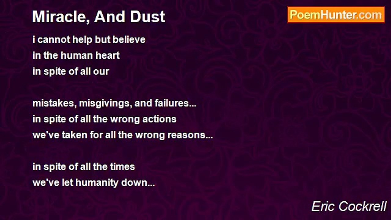 Eric Cockrell - Miracle, And Dust