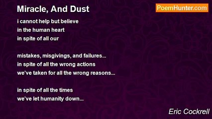 Eric Cockrell - Miracle, And Dust