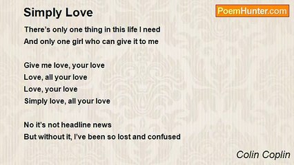Colin Coplin - Simply Love