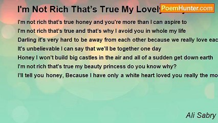 Ali Sabry - I'm Not Rich That’s True My Lovely Lady