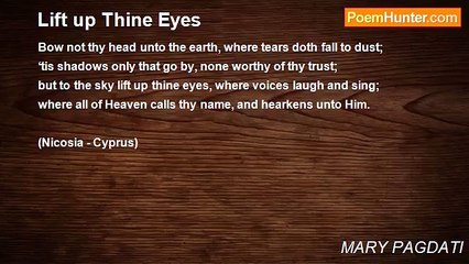 MARY PAGDATI - Lift up Thine Eyes