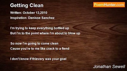 Jonathan Sewell - Getting Clean