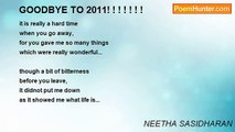 NEETHA SASIDHARAN - GOODBYE TO 2011! ! ! ! ! ! !