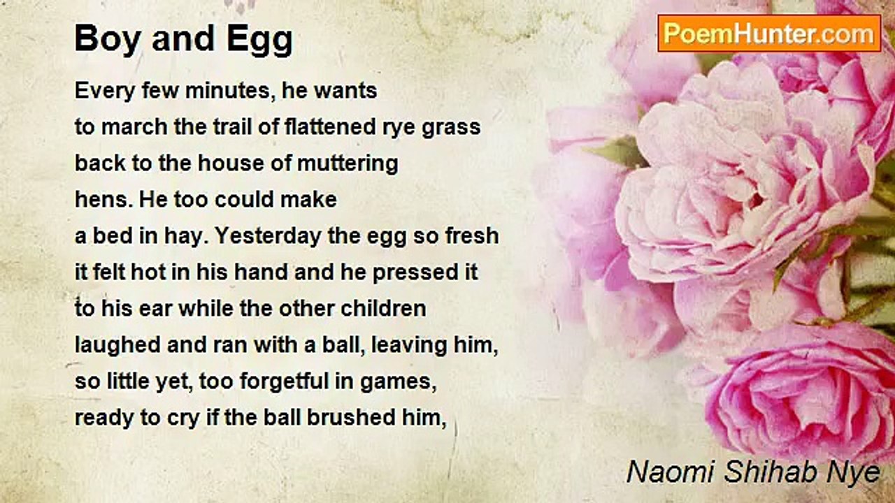 Naomi Shihab Nye - Boy and Egg