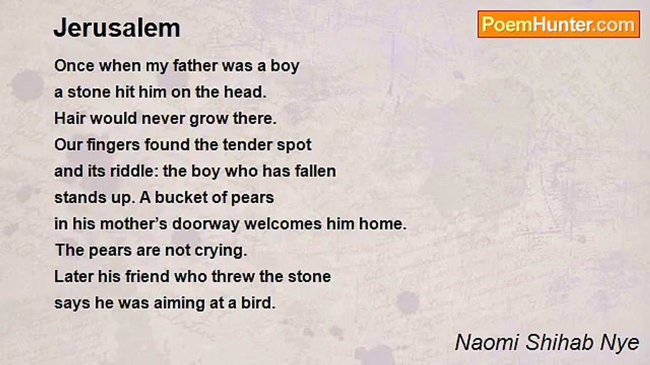 Naomi Shihab Nye - Jerusalem