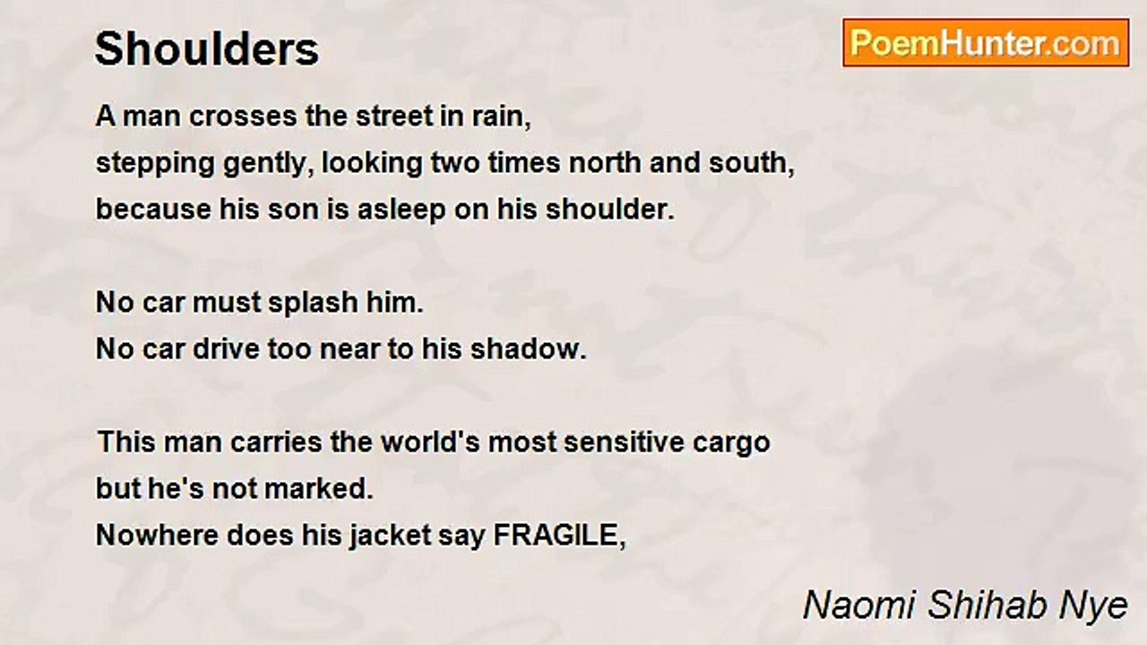 Naomi Shihab Nye - Shoulders