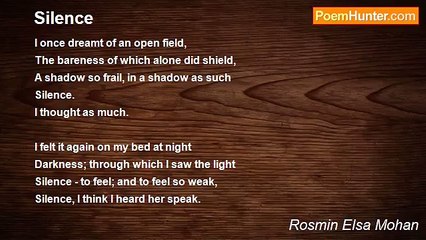 Rosmin Elsa Mohan - Silence