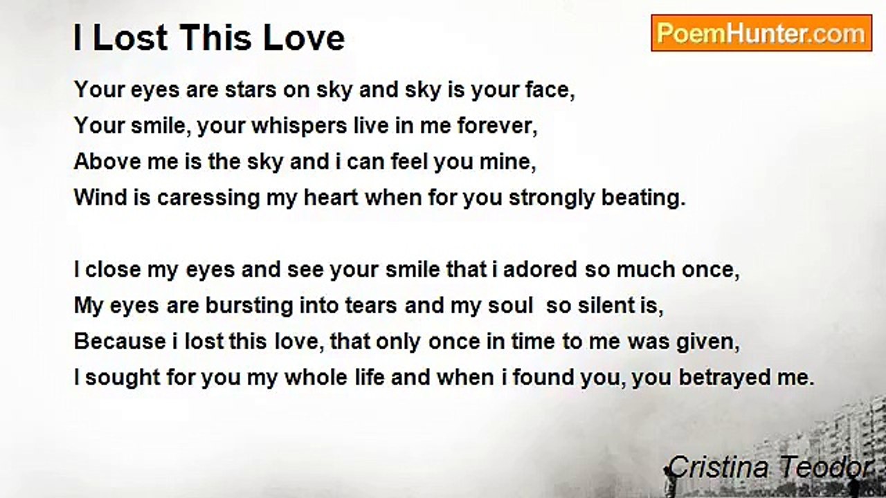 Cristina Teodor - I Lost This Love