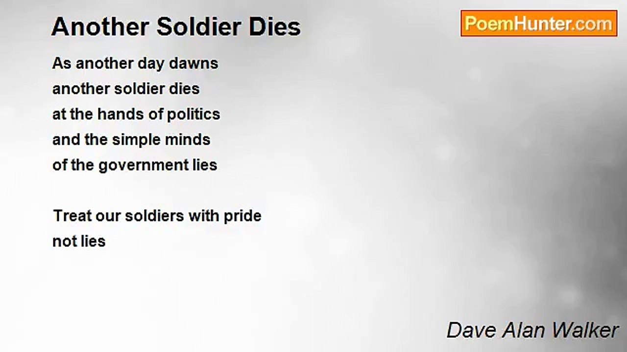 Dave Alan Walker - Another Soldier Dies