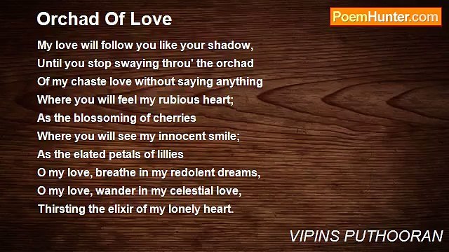 VIPINS PUTHOORAN - Orchad Of Love