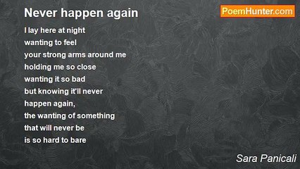 Sara Panicali - Never happen again