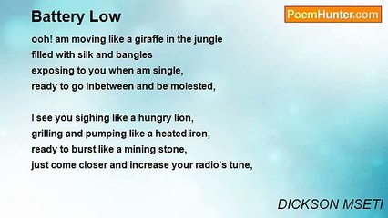 DICKSON MSETI - Battery Low