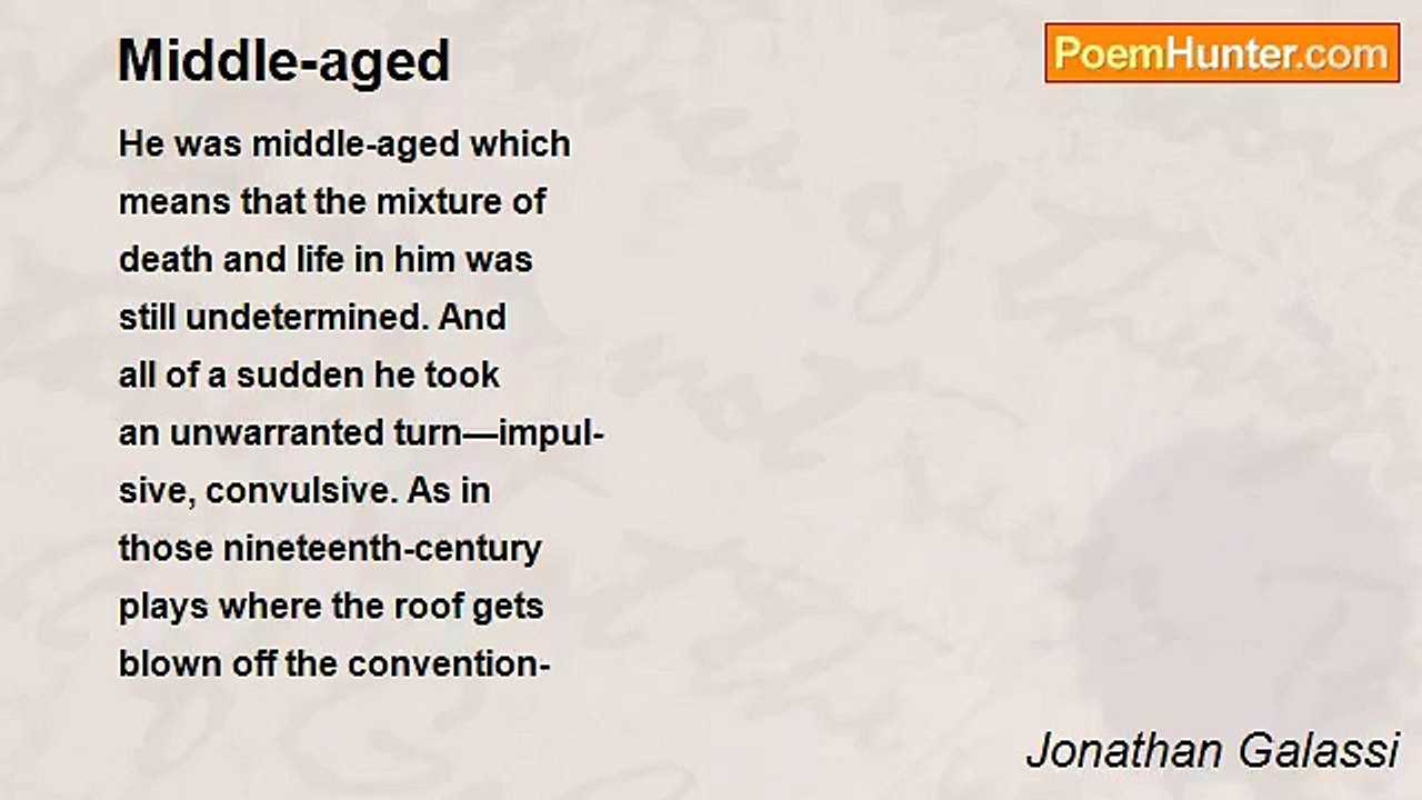 Jonathan Galassi - Middle-aged