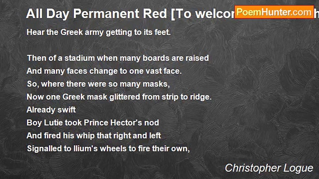 Christopher Logue - All Day Permanent Red [To w...