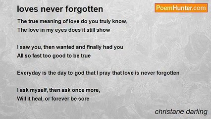 christane darling - loves never forgotten