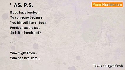 Tsira Gogeshvili - '  AS. P.S.