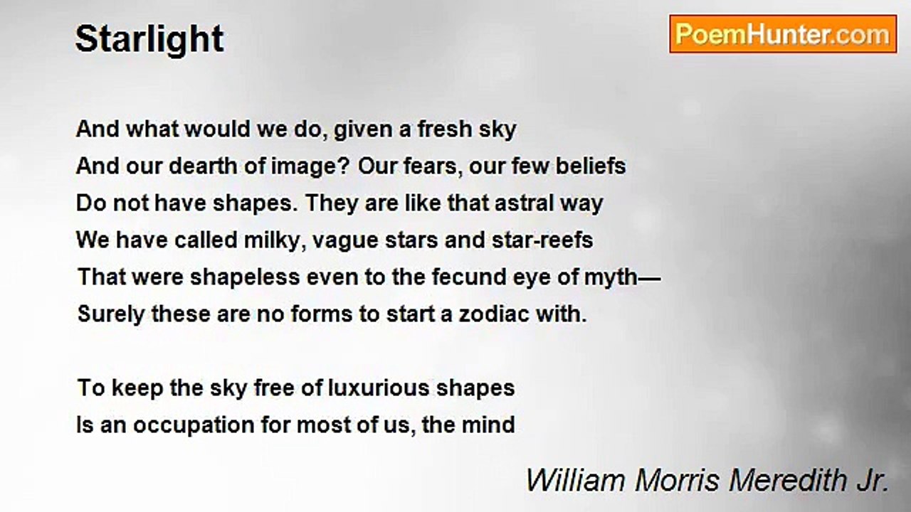 William Morris Meredith Jr. - Starlight