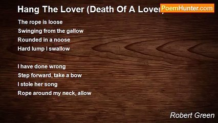 Robert Green - Hang The Lover (Death Of A Lover)