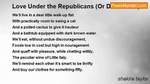 shakira taylor - Love Under the Republicans (Or Democrats)