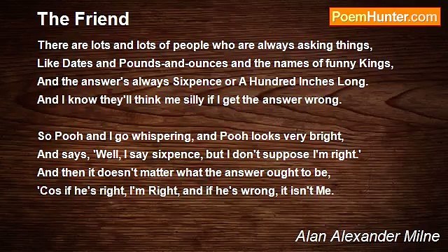 Alan Alexander Milne - The Friend