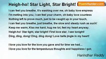 Harindhar Reddy - Heigh-ho! Star Light, Star Bright! FIRST LOVE STAR, I See Tonight!