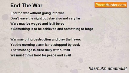 hasmukh amathalal - End The War
