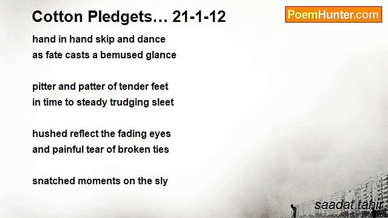 saadat tahir - Cotton Pledgets… 21-1-12