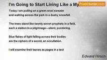 Edward Hirsch - I'm Going to Start Living Like a Mystic