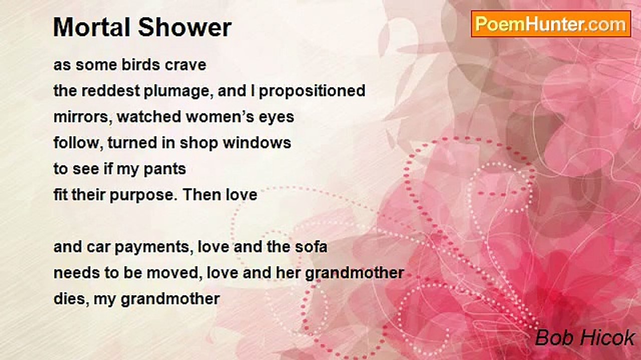 Bob Hicok - Mortal Shower
