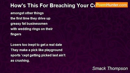 Smack Thompson - How's This For Breaching Your Comfort Zone?