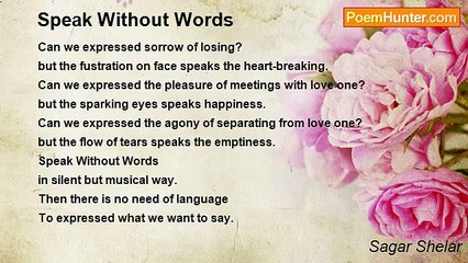 Sagar Shelar - Speak Without Words