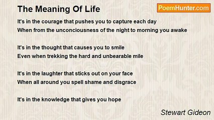 Stewart Gideon - The Meaning Of Life