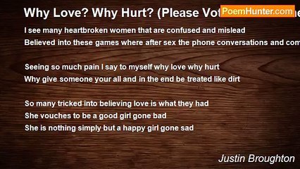 Justin Broughton - Why Love? Why Hurt? (Please Vote And Comment)