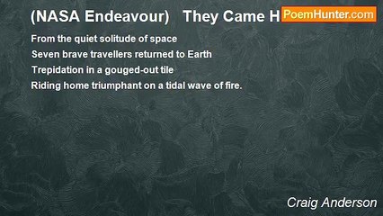 Craig Anderson - (NASA Endeavour)   They Came Home.