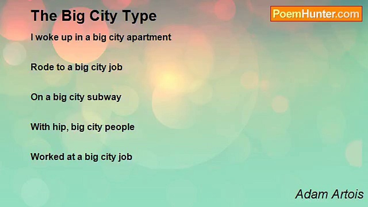 Adam Artois - The Big City Type